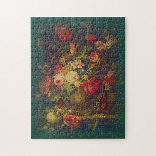 Grunge Vaas Met Bloemen Legpuzzel (Verticaal)