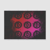 Grunge Valentijn Hart Tissuepapier (Voorkant)