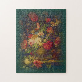 Grunge Vase van bloemen Legpuzzel