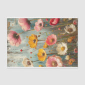 GRUNGE VERDRIETIG BLOEMONTKOPPELING TISSUEPAPIER (Voorkant)