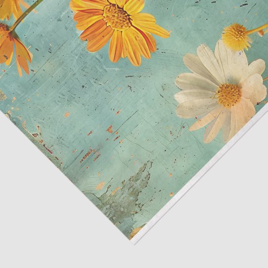 GRUNGE VERDRIETIG BLOEMONTKOPPELING TISSUEPAPIER (Detail)