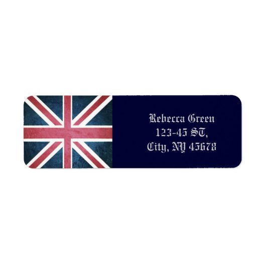 Grunge Verenigd Koninkrijk britse vakbondsvlag Etiket (Voorkant)