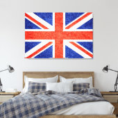 Grunge Verenigd Koninkrijk vlag 2 Canvas Afdruk (Insitu (Slaapkamer))