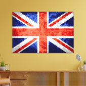 Grunge Verenigd Koninkrijk Vlag 3 Canvas Afdruk (Insitu (Woonkamer))