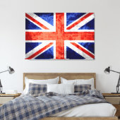 Grunge Verenigd Koninkrijk Vlag 3 Canvas Afdruk (Insitu (Slaapkamer))