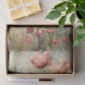 GRUNGE VERFROMMELD BLOEMEN DECOUPAGE TISSUEPAPIER (Geschenk)