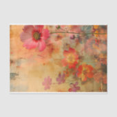 GRUNGE VERFROMMELD FLORAL DECOUPAGE TISSUEPAPIER (Voorkant)