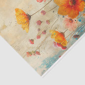 GRUNGE VERFROMMELD FLORAL DECOUPAGE TISSUEPAPIER (Detail)