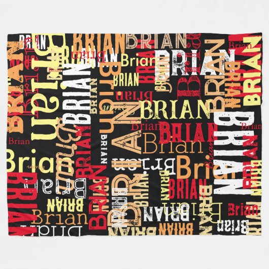 Grunge verontruste verouderde typografie cool mode fleece deken (Voorkant (Horizontaal))