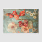 GRUNGE VERSELEEN BLOEMEN DECOUPAGE TISSUEPAPIER (Voorkant)