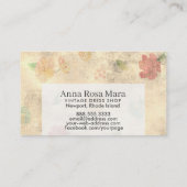 *~* Grunge Victoriaans Moderne Floral Visitekaartje (Achterkant)