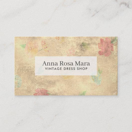 *~* Grunge Victoriaans Moderne Floral Visitekaartje (Voorkant)
