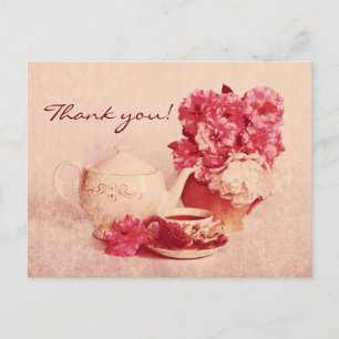 Grunge victorian vintage tea party briefkaart