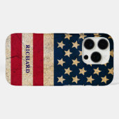 Grunge Vintage Amerikaanse Vlag Case-Mate iPhone Case (Achterkant (horizontaal))