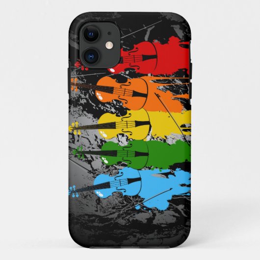 Grunge Violins iPhone 5 Hoesje (Achterkant)