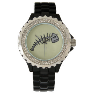 grunge visgraattijd horloge