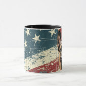 Grunge Vlag van de Verenigde Staten Belgische Mali Mok (Midden)