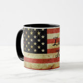 Grunge Vlag van de Verenigde Staten Mok Land van d (Voorkant links)