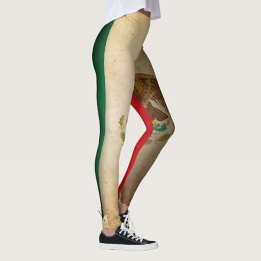 Grunge vlag van Mexico Leggings (Rechts)