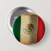 Grunge vlag van Mexico Ronde Button 7,6 Cm (Voorkant /achterkant)