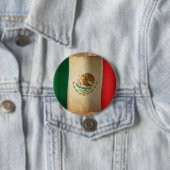 Grunge vlag van Mexico Ronde Button 7,6 Cm (In situ)