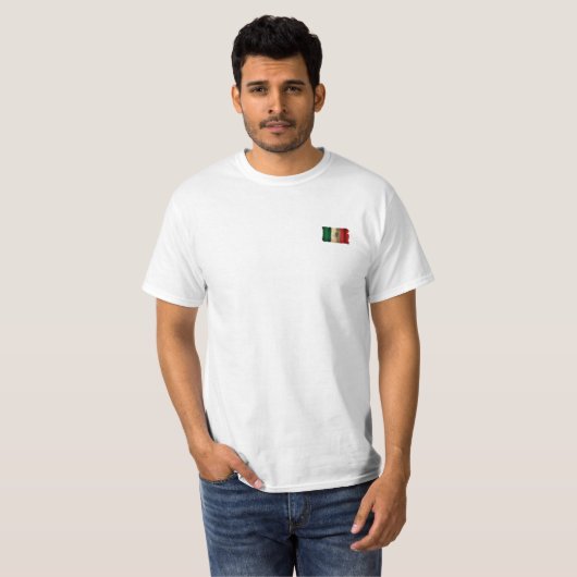 Grunge vlag van Mexico T-shirt (Voorkant volledig)