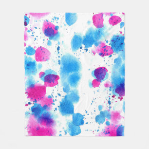 Grunge Vlekken Waterverf Textuur Fleece Deken