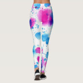 Grunge Vlekken Waterverf Textuur Leggings (Achterkant)