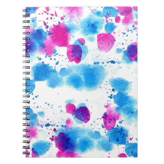 Grunge Vlekken Waterverf Textuur Notitieboek (Voorkant)