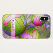 Grunge Volleybal voor meisjes Case-Mate iPhone Case (Achterkant (horizontaal))