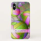 Grunge Volleybal voor meisjes Case-Mate iPhone Case (Achterkant)