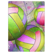 Grunge Volleybal voor meisjes Klembord (Achterkant)