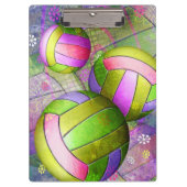 Grunge Volleybal voor meisjes Klembord (Voorkant)