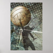 Grunge Volleyball Poster (Voorkant)