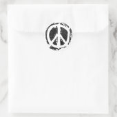 Grunge Vredessymbool Ronde Sticker (Tas)