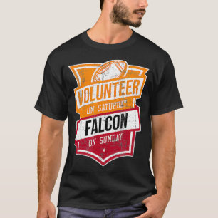 Grunge vrijwilliger op zaterdag valk op zondag t-shirt
