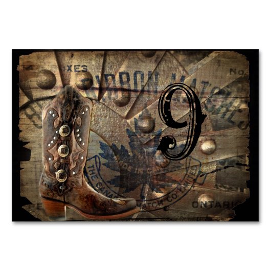 grunge Wagon Wheel westerne cowboy bruiloft Kaart (Voorkant)