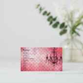 Grunge Wallpaper Chandelier, Red Background Visitekaartje (Staand voorkant)