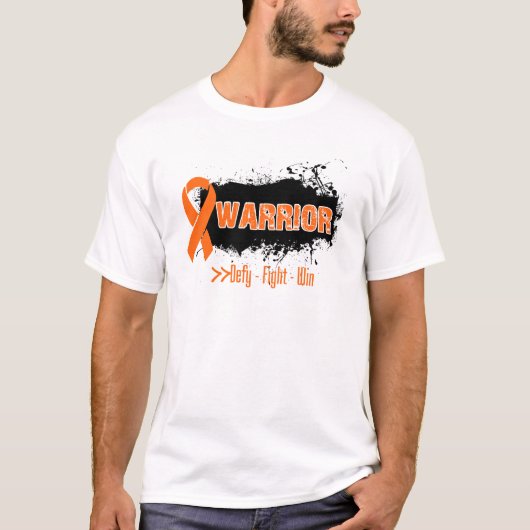 Grunge - WARRIOR - (Oranje) Nierkanker T-shirt (Voorkant)