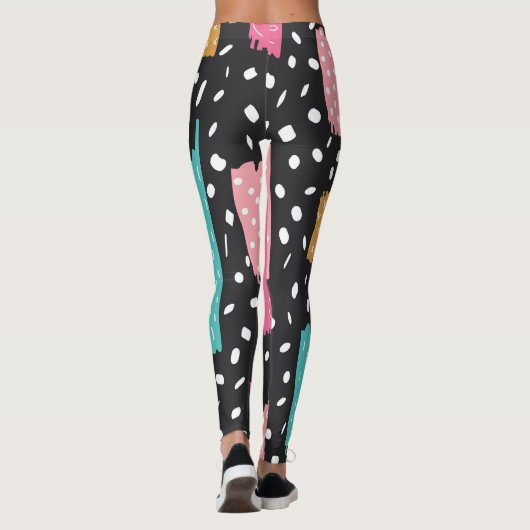 Grunge Washi Tape Abstract Leggings (Achterkant)
