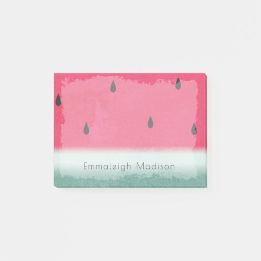 Grunge Watermeloen Waterverf Custom Post-it® Notes (Voorkant)