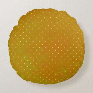 Grunge waterverf gespikkelde groene gele oranje po rond kussen