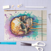 Grunge Waterverf Graffiti Schedel Decoupage Tissuepapier (Craft)