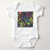 Grunge Waterverf: kleurrijk vlekkenpatroon. Romper (Voorkant)