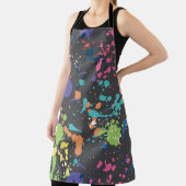 Grunge Waterverf: kleurrijk vlekkenpatroon. Schort (Insitu)