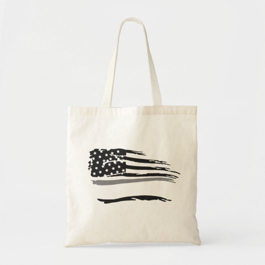 Grunge Wavy Officers Grey Line Flag Tote Bag (Voorkant)