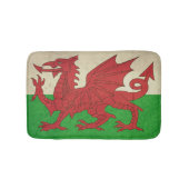 Grunge Welsh Dragon vlaggenafbeelding Badmat (Voorkant)