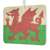 Grunge Welsh Dragon vlaggenafbeelding Luchtverfrisser (Links)