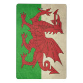 Grunge Welsh Dragon vlaggenafbeelding Mini Klembord (Achterkant)