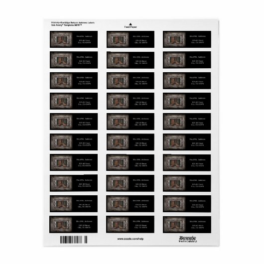 Grunge western land cowboy bruiloft etiket (Full Sheet)